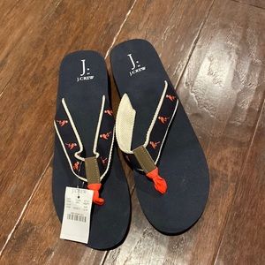 NWT J Crew Flamingo Flip Flops Women’s 12